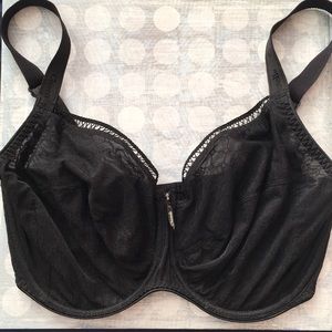 NWOT Chantelle Sheer Black Underwire Bra 30G